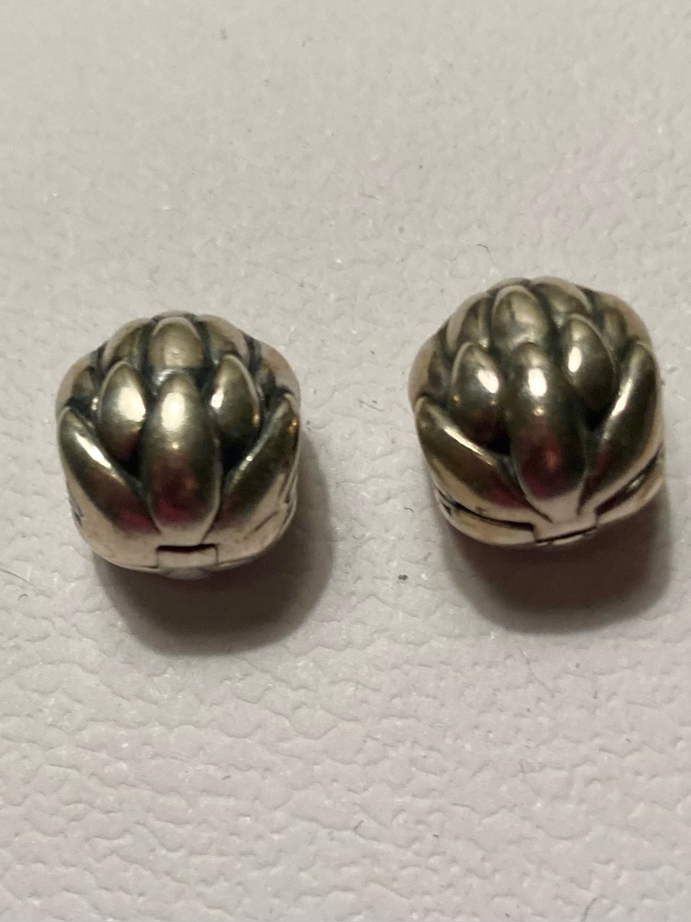 Pandora Clips Lotus retired year 2012 excellent stored S925 ale pair AUTHENTIC
